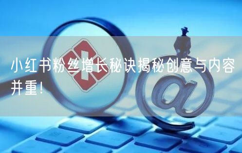 小红书粉丝增长秘诀揭秘创意与内容并重！