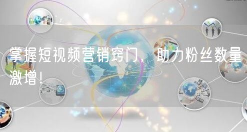掌握短视频营销窍门，助力粉丝数量激增！